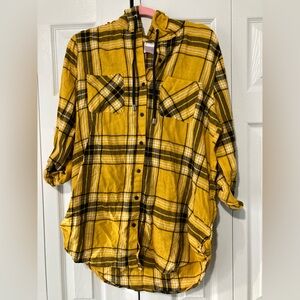 Women’s Button Down With Hood